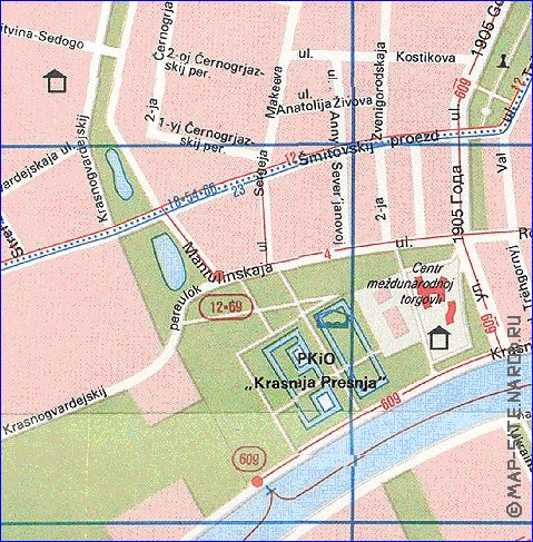 Transporte mapa de Moscovo em ingles