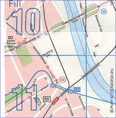 Transporte mapa de Moscovo em ingles