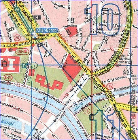 Transporte mapa de Moscovo em ingles