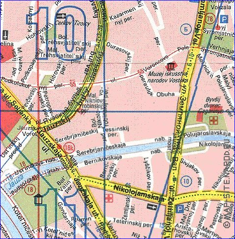 Transporte mapa de Moscovo em ingles