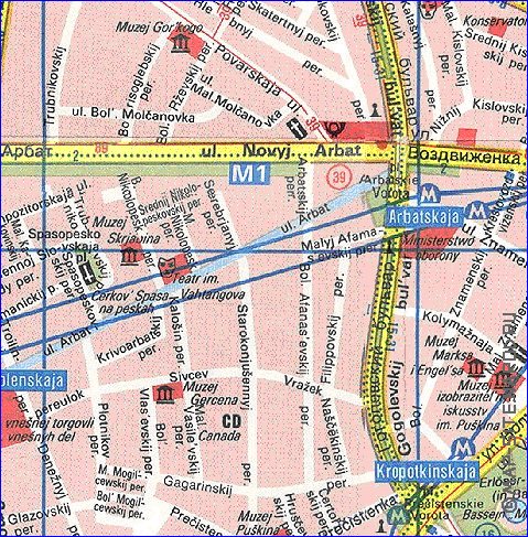 Transporte mapa de Moscovo em ingles