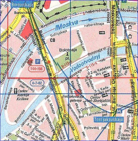 Transporte mapa de Moscovo em ingles