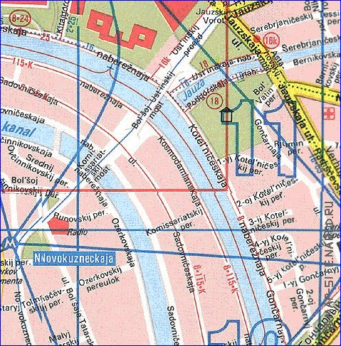 Transporte mapa de Moscovo em ingles