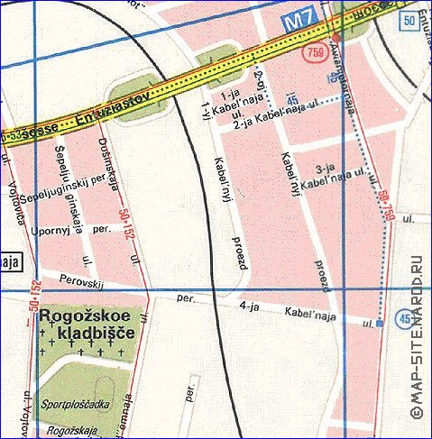 Transporte mapa de Moscovo em ingles