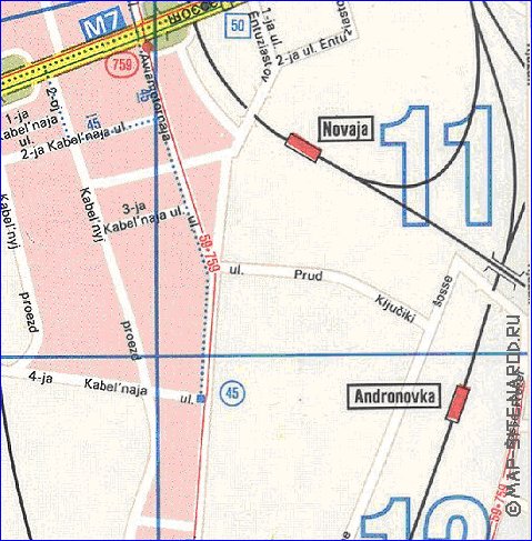 Transporte mapa de Moscovo em ingles