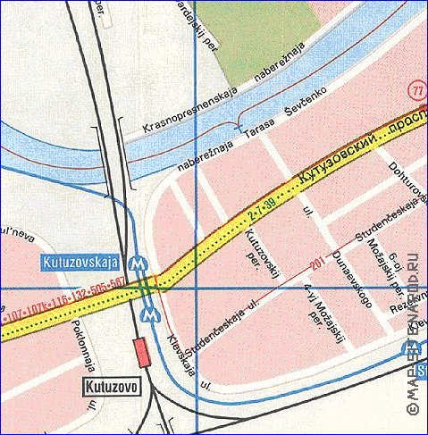 Transporte mapa de Moscovo em ingles