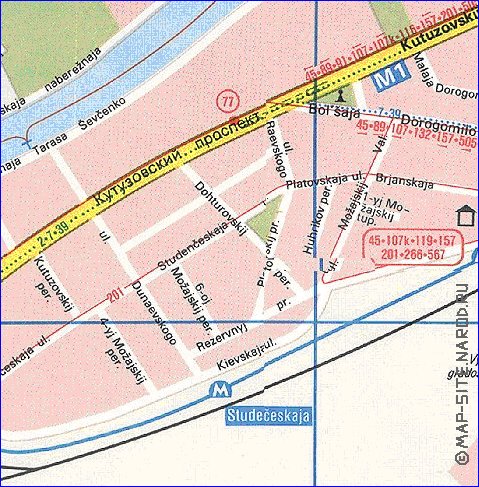 Transporte mapa de Moscovo em ingles