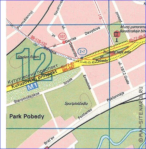 Transporte mapa de Moscovo em ingles