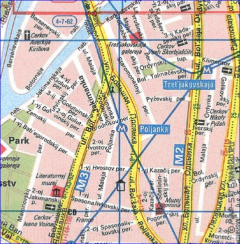 Transporte mapa de Moscovo em ingles