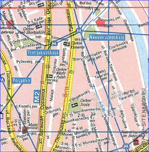 Transporte mapa de Moscovo em ingles