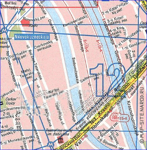 Transporte mapa de Moscovo em ingles