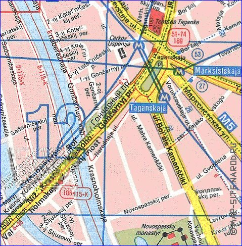 Transporte mapa de Moscovo em ingles