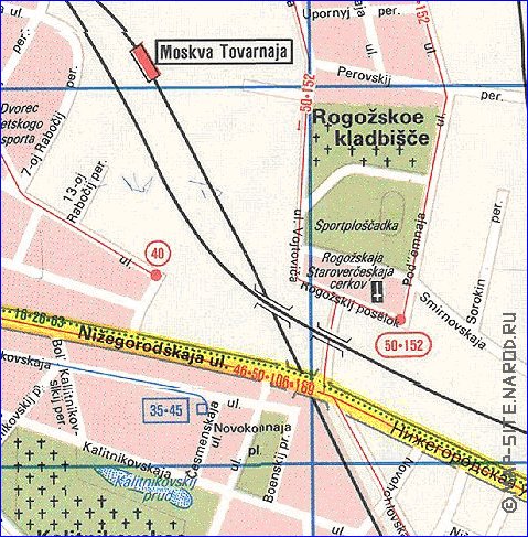 Transporte mapa de Moscovo em ingles