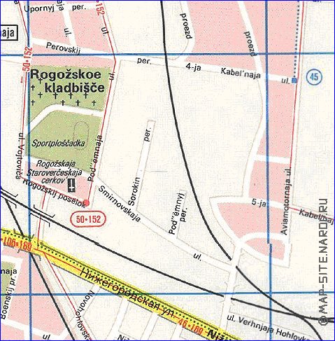 Transporte mapa de Moscovo em ingles