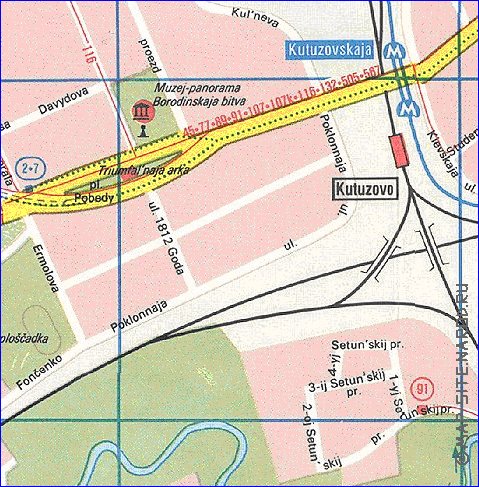 Transporte mapa de Moscovo em ingles