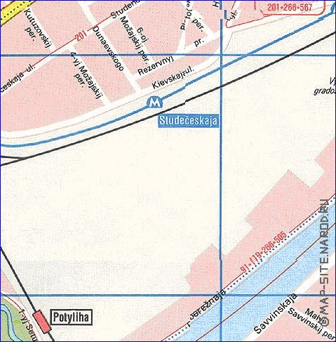 Transport carte de Moscou en anglais