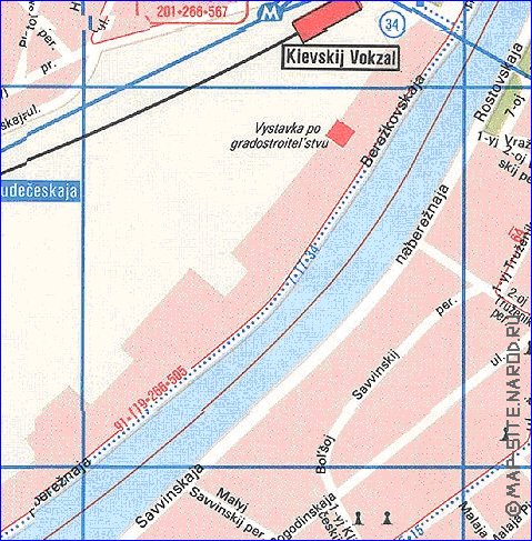 Transporte mapa de Moscovo em ingles