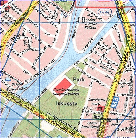 Transporte mapa de Moscovo em ingles