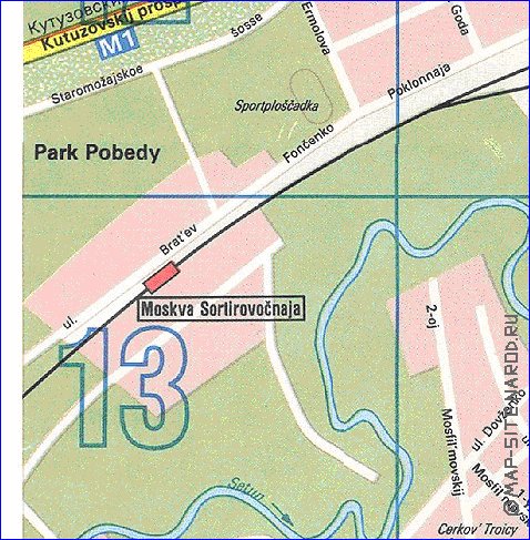 Transporte mapa de Moscovo em ingles