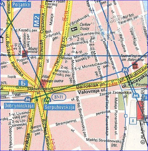 Transporte mapa de Moscovo em ingles