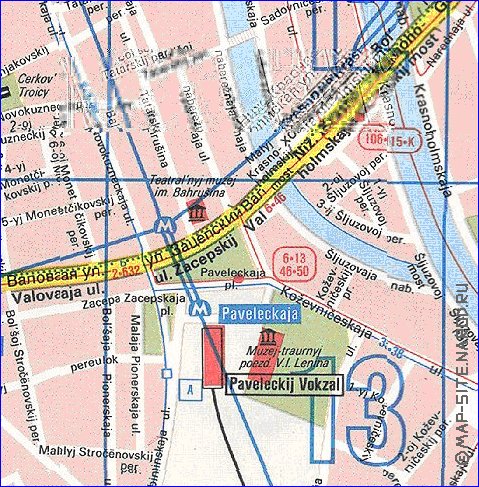 Transport carte de Moscou en anglais