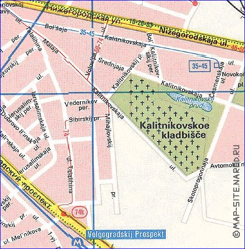 Transporte mapa de Moscovo em ingles