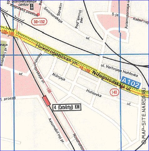 Transporte mapa de Moscovo em ingles