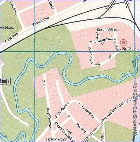 Transporte mapa de Moscovo em ingles