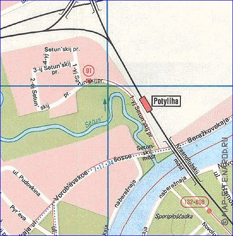 Transporte mapa de Moscovo em ingles