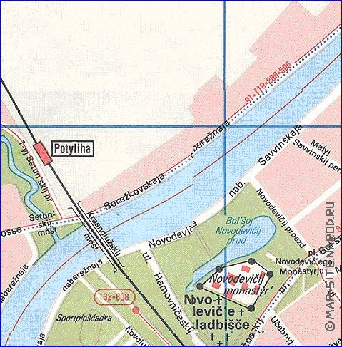 Transporte mapa de Moscovo em ingles