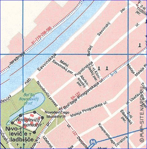 Transporte mapa de Moscovo em ingles