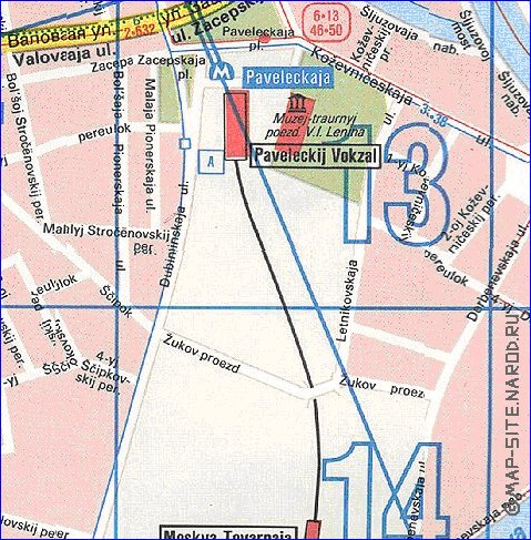 Transporte mapa de Moscovo em ingles