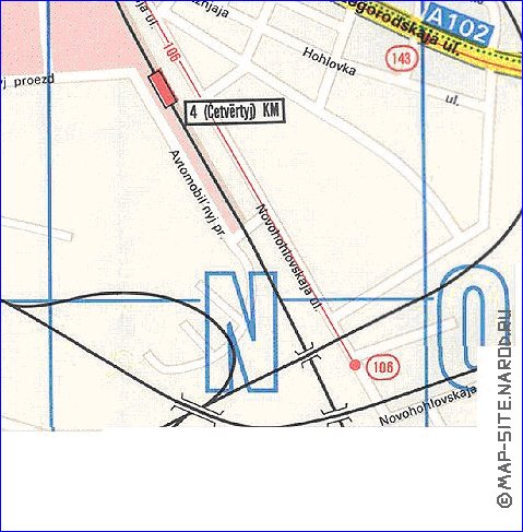 Transporte mapa de Moscovo em ingles