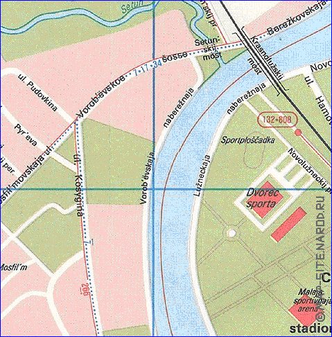 Transporte mapa de Moscovo em ingles