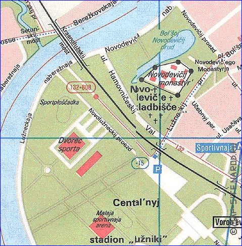 Transporte mapa de Moscovo em ingles