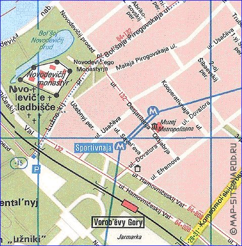 Transporte mapa de Moscovo em ingles