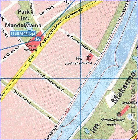 Transport carte de Moscou en anglais