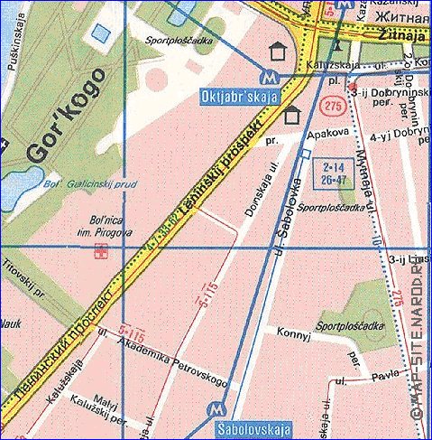 Transporte mapa de Moscovo em ingles