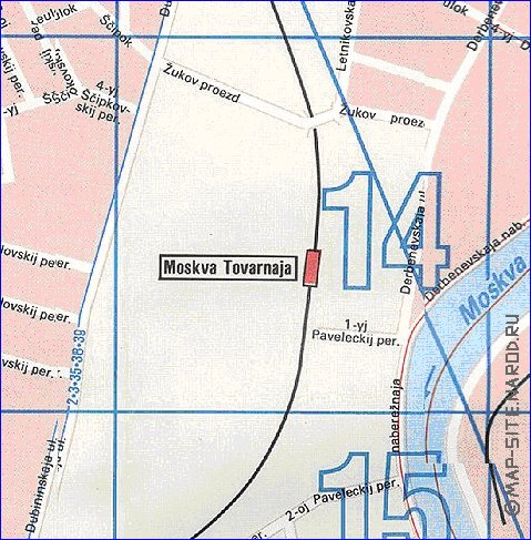 Transporte mapa de Moscovo em ingles