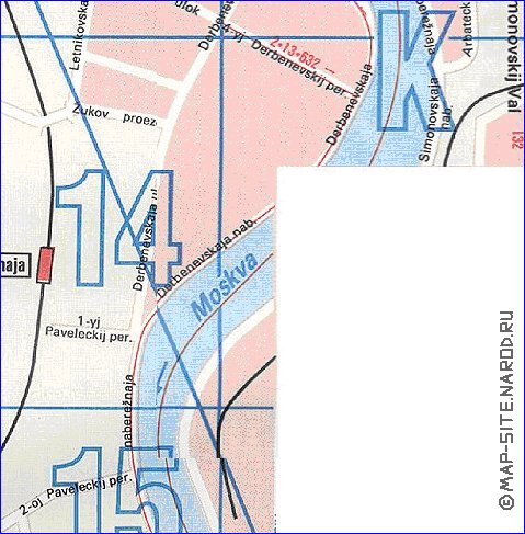 Transport carte de Moscou en anglais