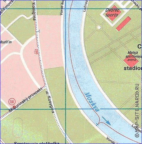 Transporte mapa de Moscovo em ingles