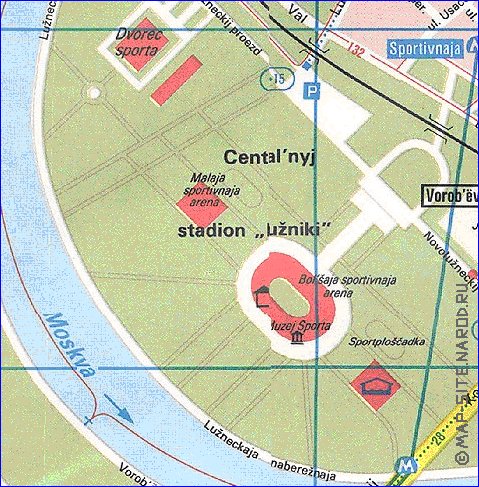 Transporte mapa de Moscovo em ingles