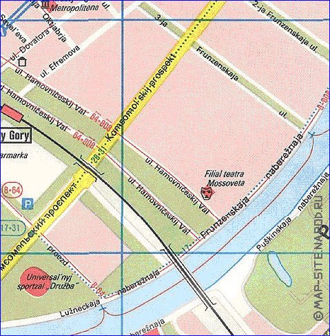 Transporte mapa de Moscovo em ingles