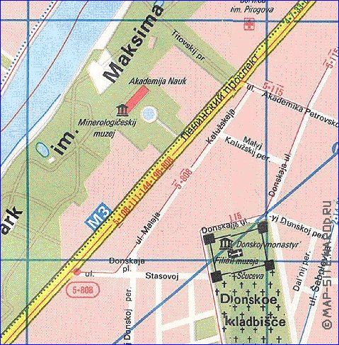 Transporte mapa de Moscovo em ingles