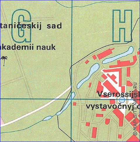 Transporte mapa de Moscovo em ingles