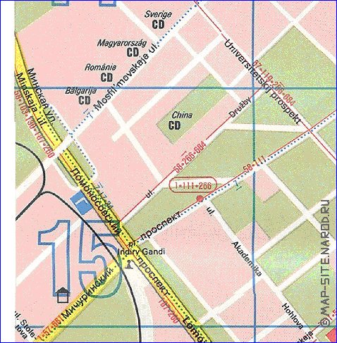 Transporte mapa de Moscovo em ingles