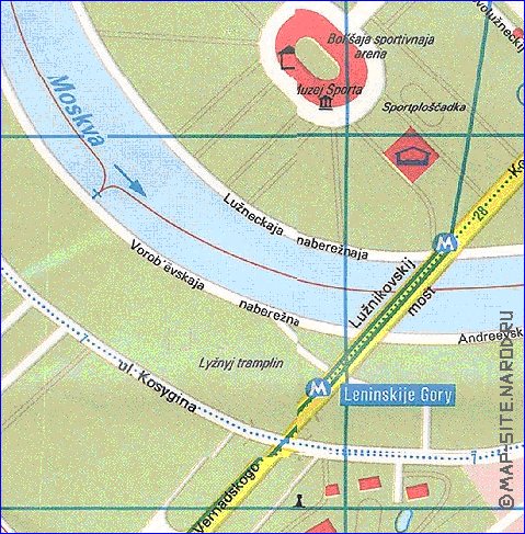 Transporte mapa de Moscovo em ingles