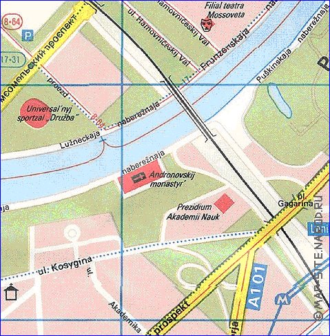 Transporte mapa de Moscovo em ingles