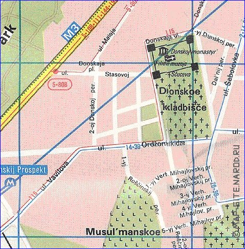 Transporte mapa de Moscovo em ingles