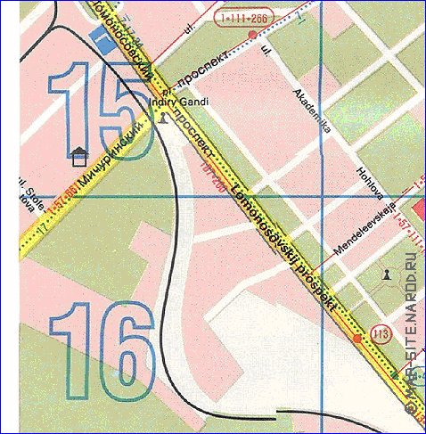 Transporte mapa de Moscovo em ingles